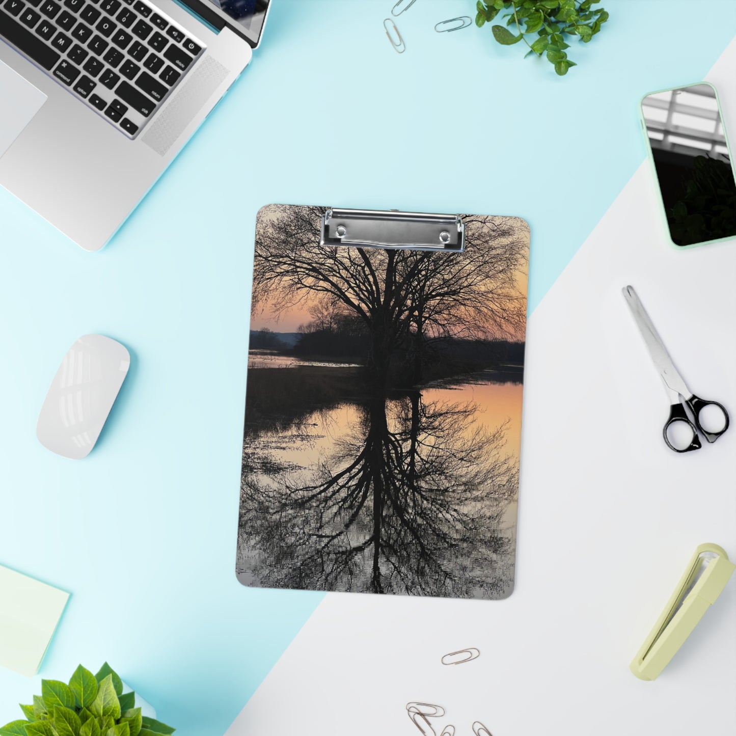 “Reflection At Sunset” Clipboard