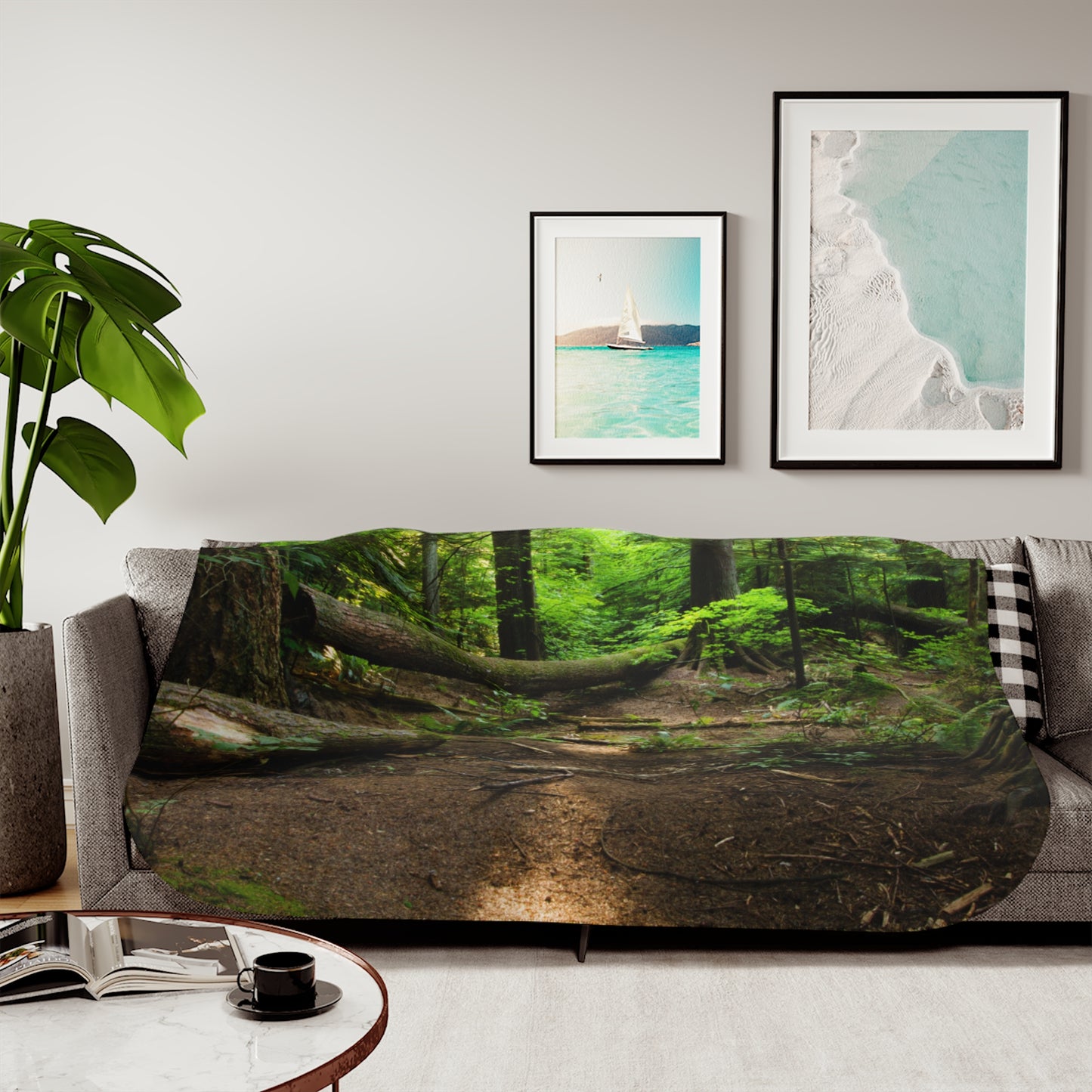 “Fallen Tree” Sherpa Blanket