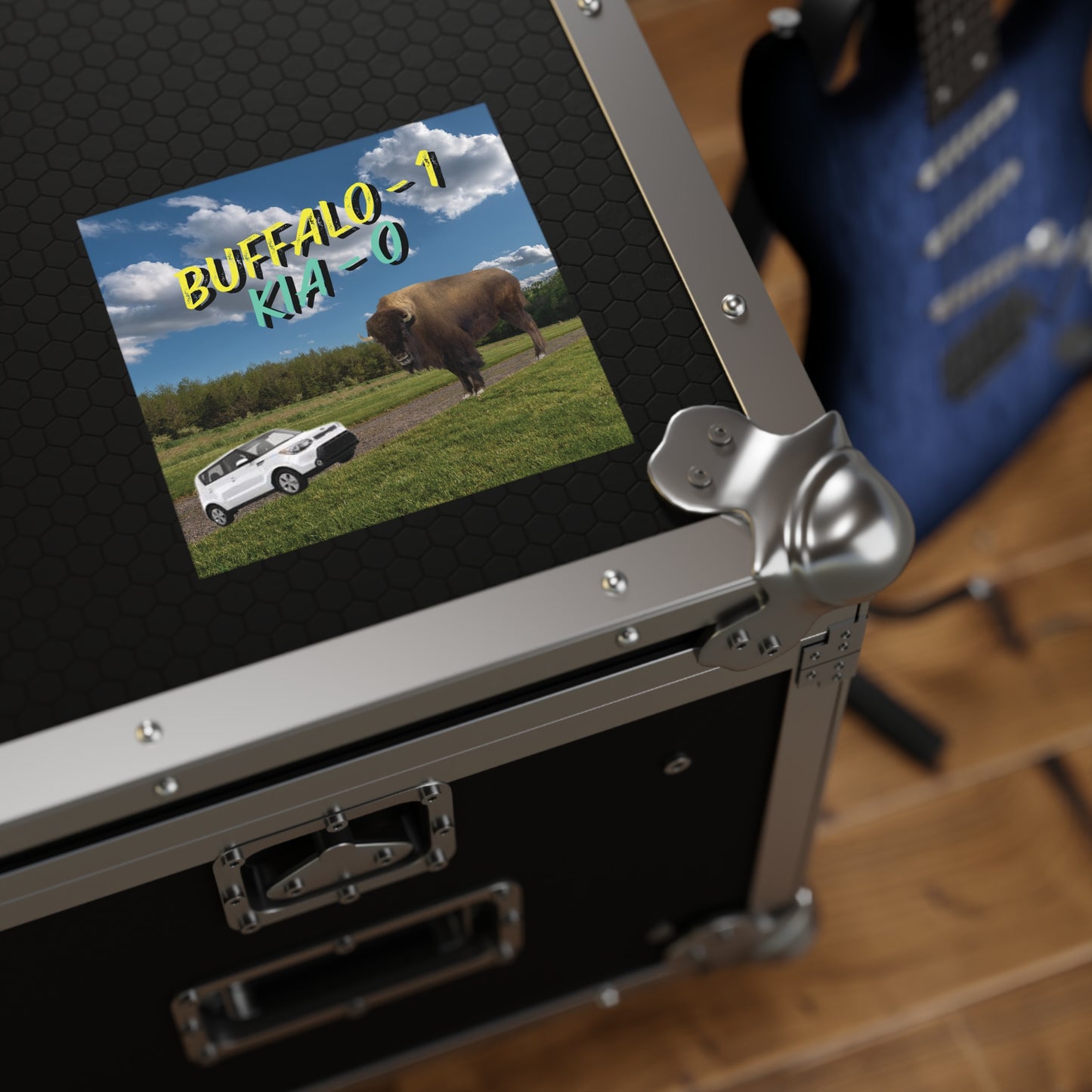 "Buffalo vs Kia" Square Stickers, Indoor\Outdoor