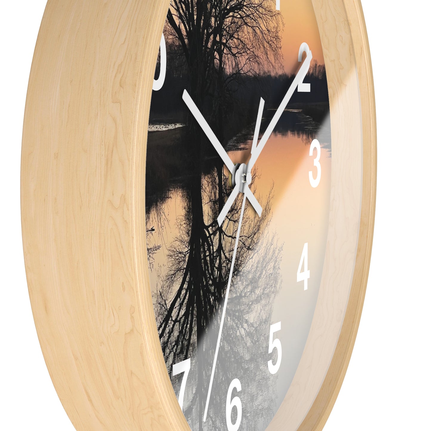 “Reflection At Sunset” Numbered Wall Clock