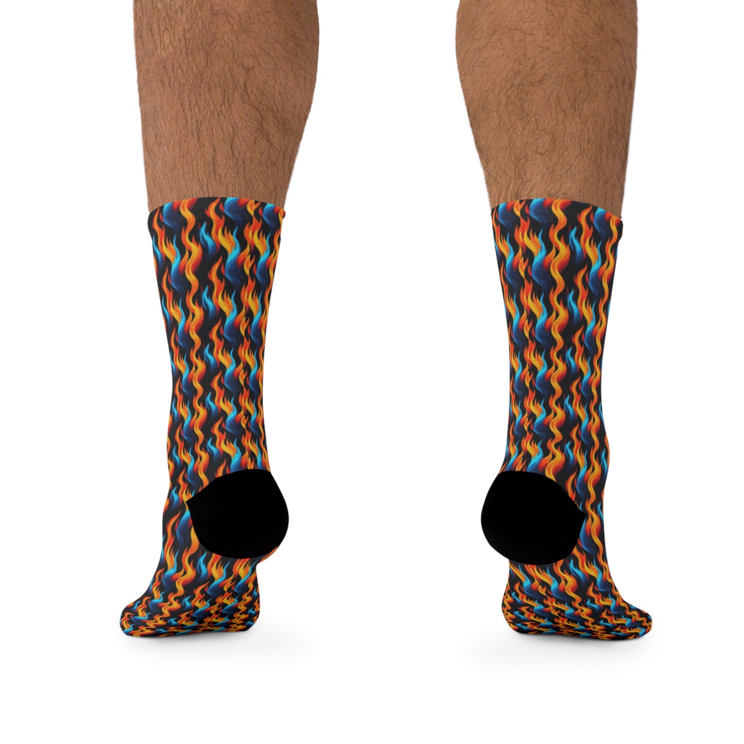 "Dancing Flames" Recycled Poly Socks
