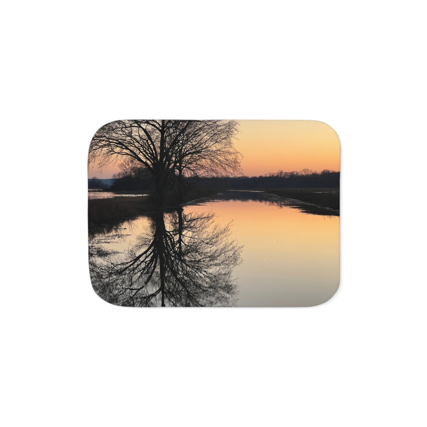 “Reflection At Sunset” Sherpa Blanket