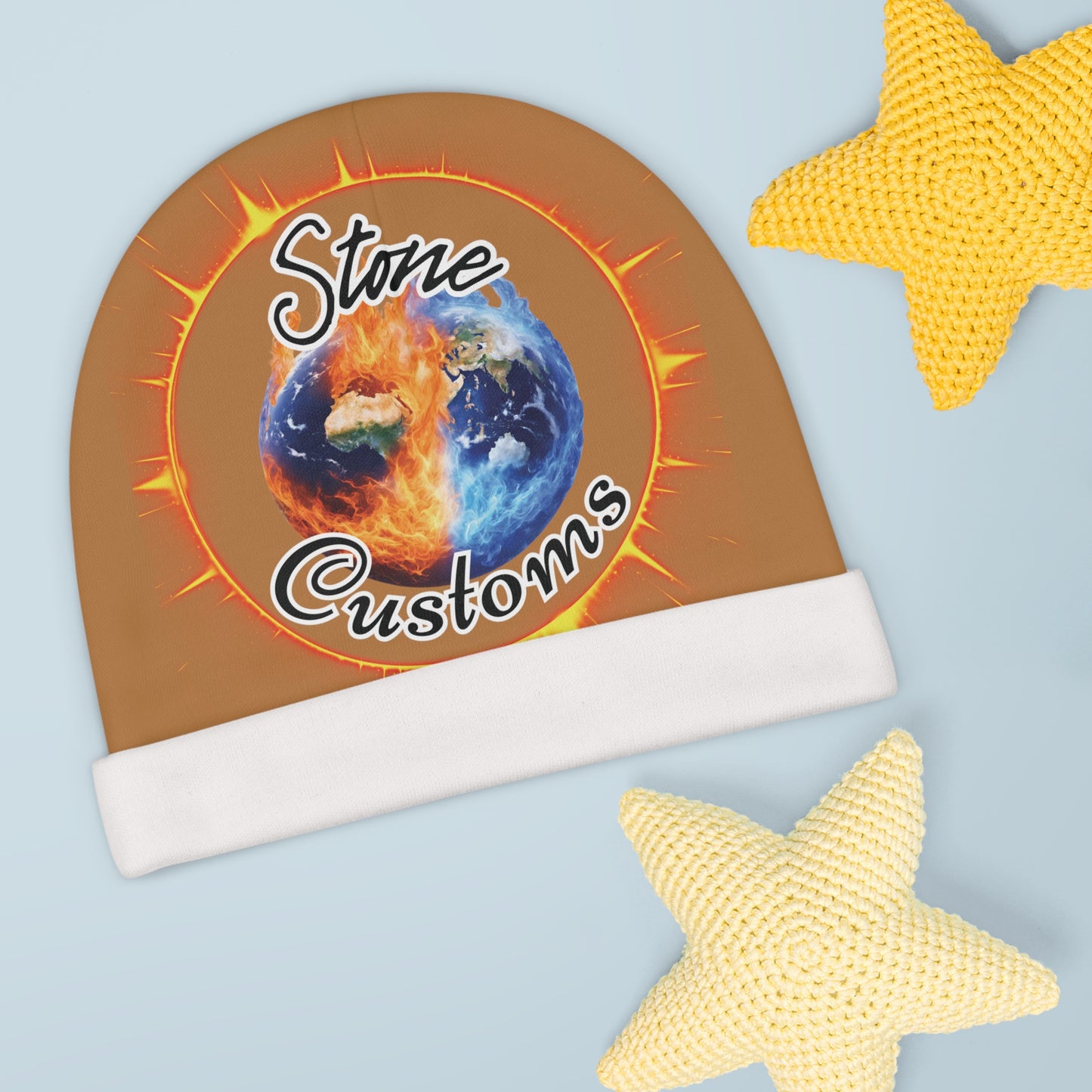 "Stone Customs" Brown Baby Beanie