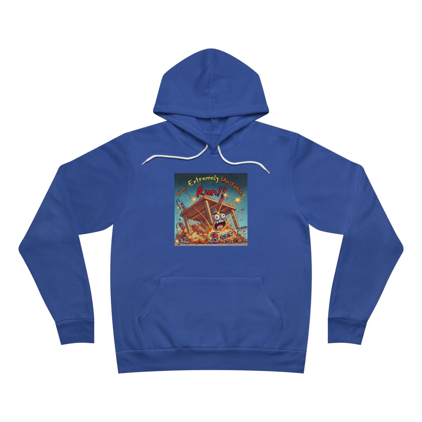 Unisex retro art Hoodie - “I'm Extremely Unstable Run” with “Stone Customs” logo on back