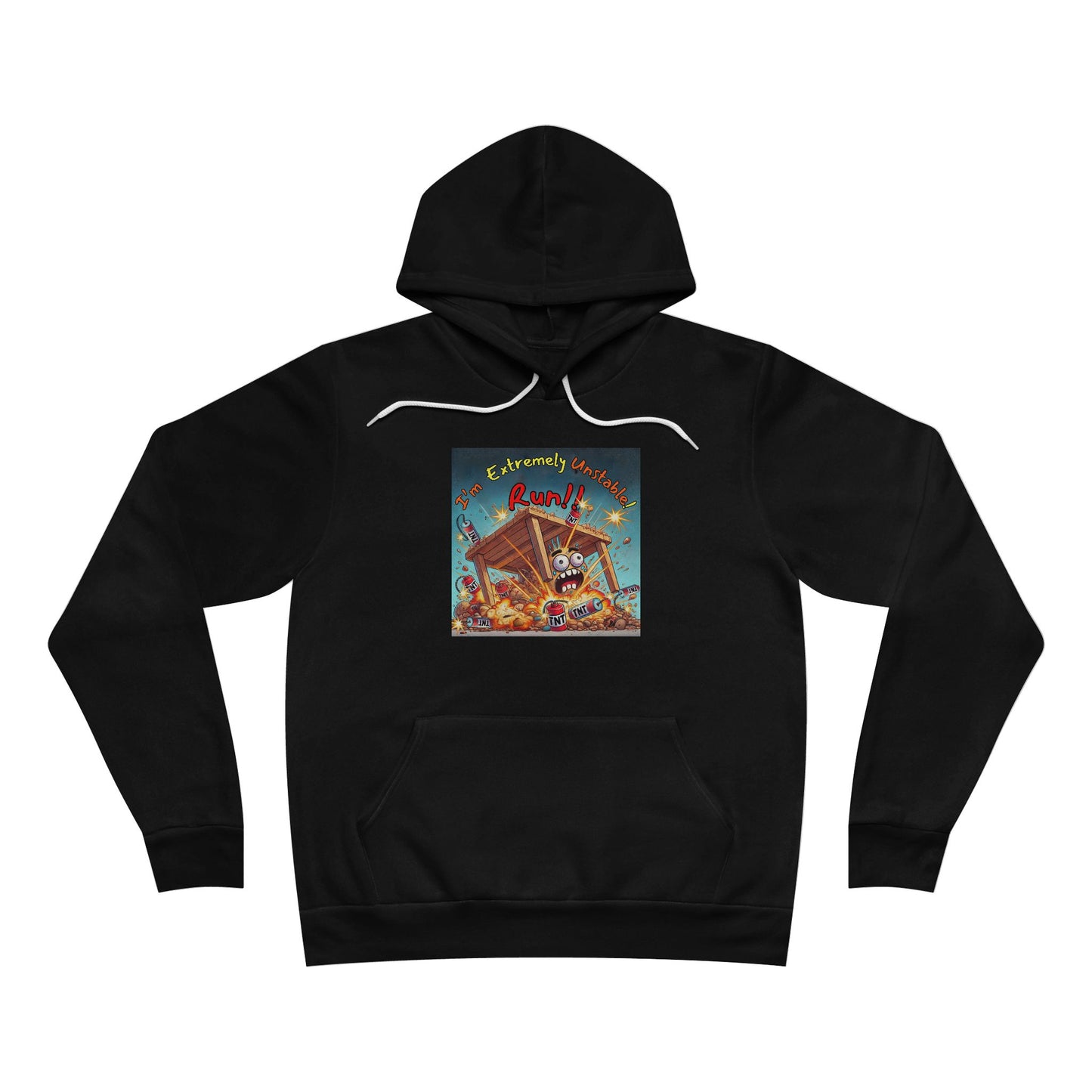 Unisex retro art Hoodie - “I'm Extremely Unstable Run” with “Stone Customs” logo on back