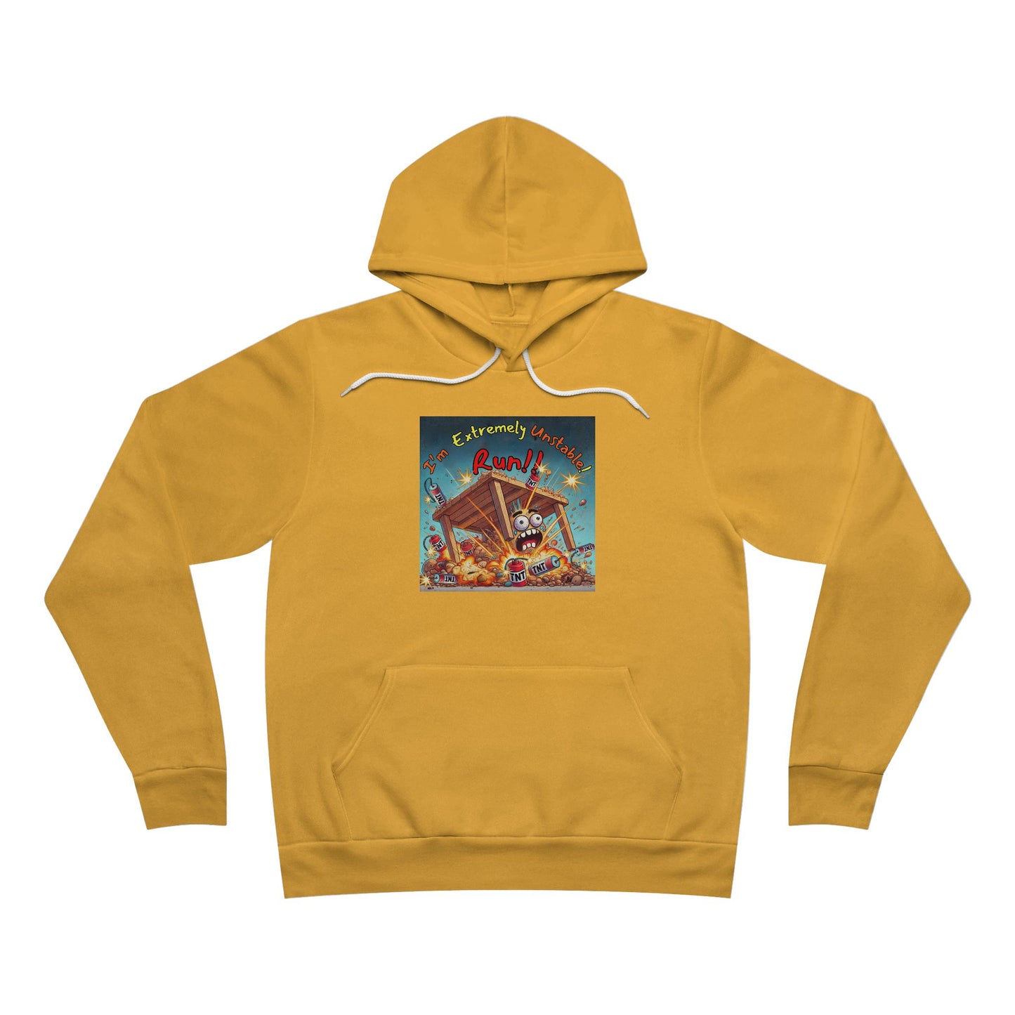 Unisex retro art Hoodie - “I'm Extremely Unstable Run” with “Stone Customs” logo on back