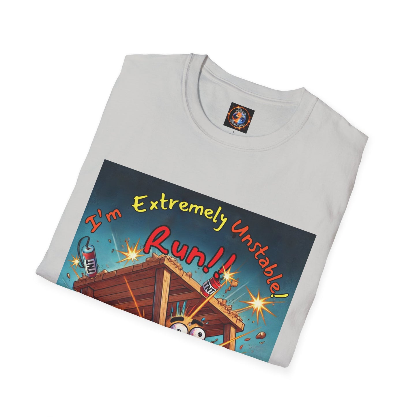 Unisex Softstyle T-Shirt - "I'm Extremely Unstable! Run!!"