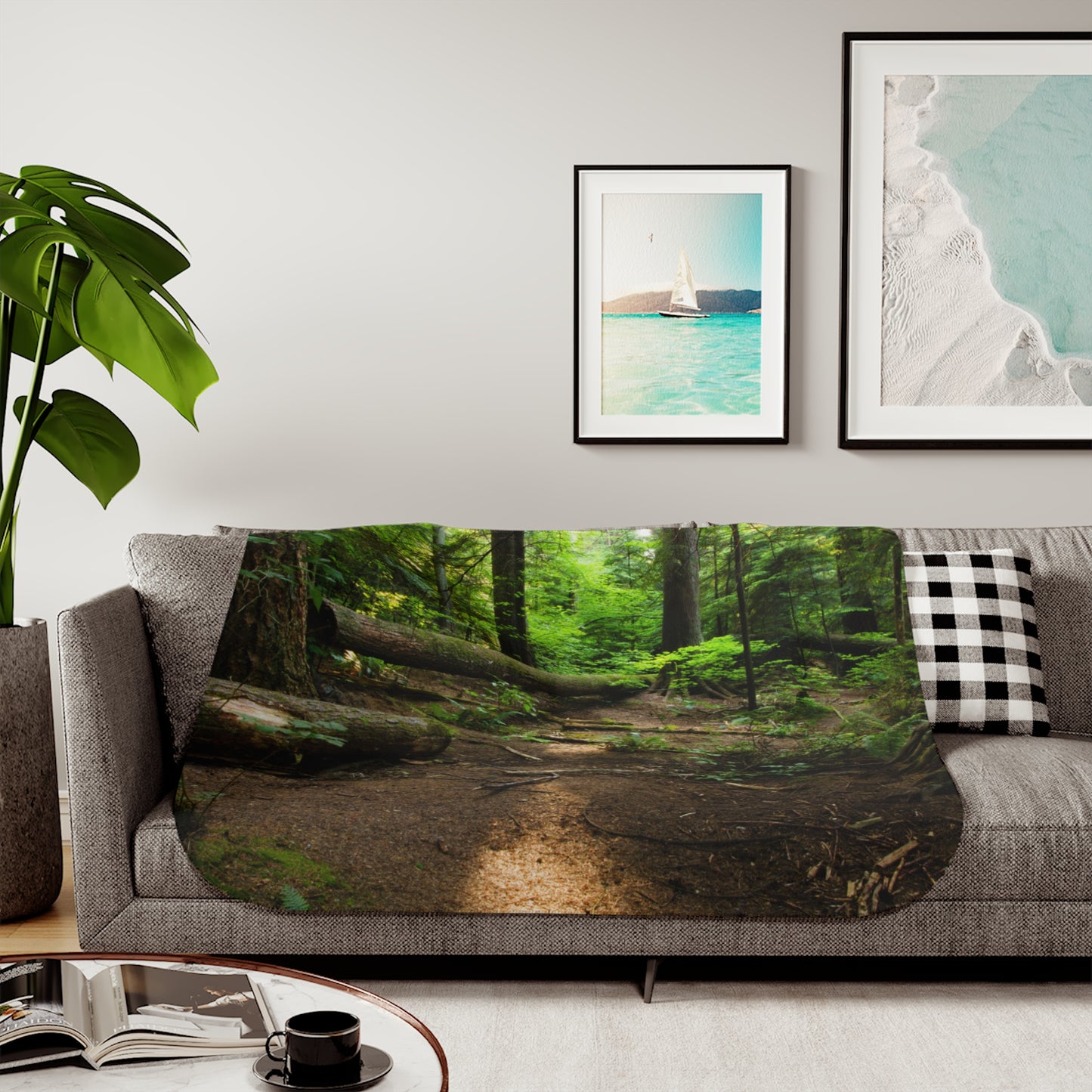“Fallen Tree” Sherpa Blanket