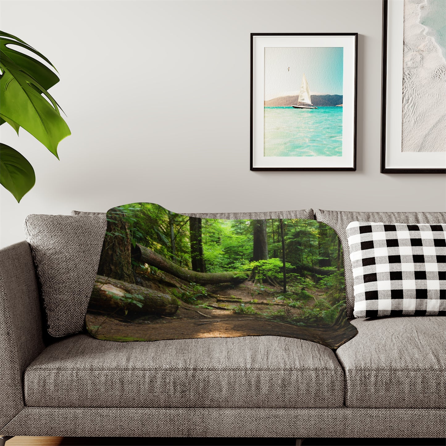 “Fallen Tree” Sherpa Blanket
