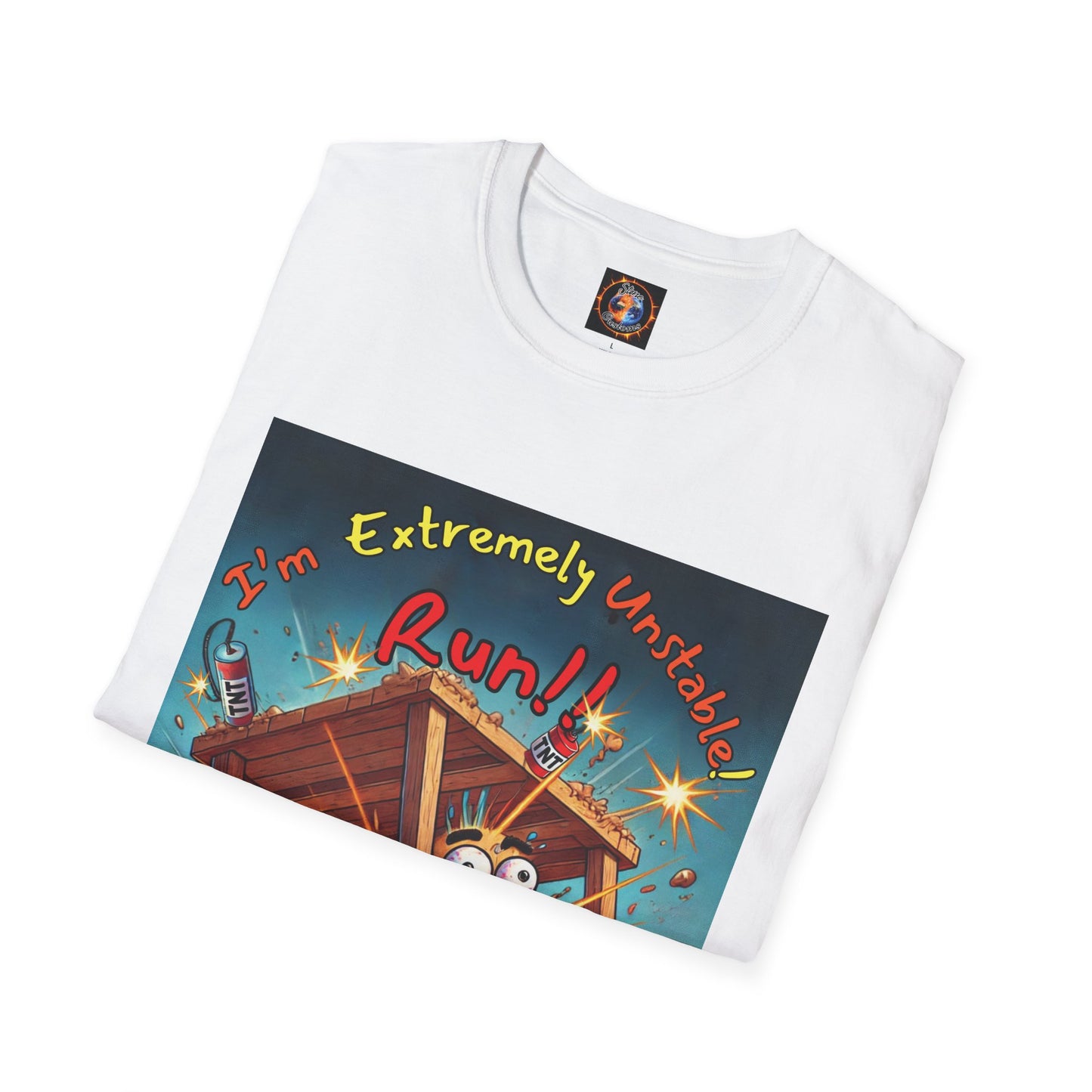 Unisex Softstyle T-Shirt - "I'm Extremely Unstable! Run!!"