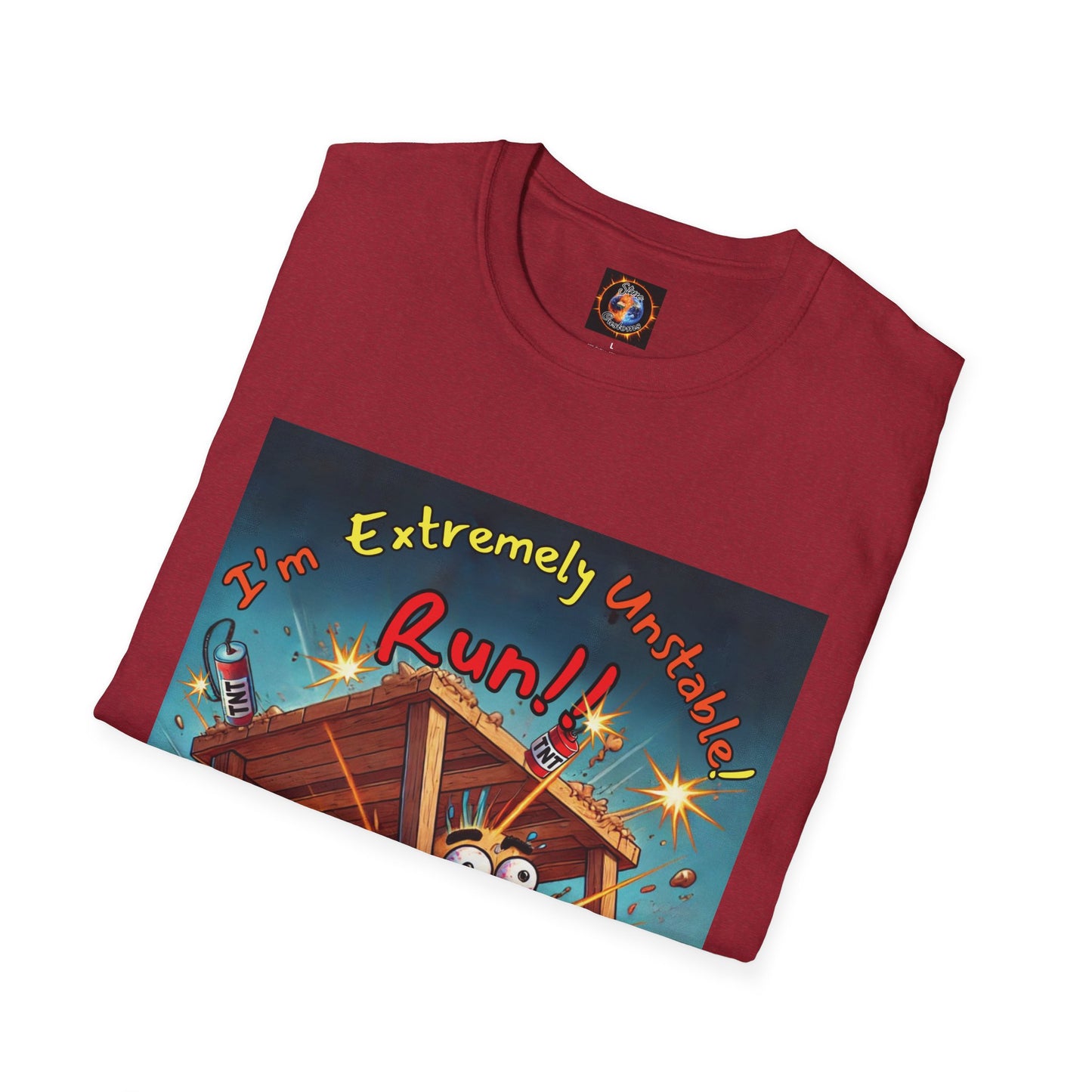 Unisex Softstyle T-Shirt - "I'm Extremely Unstable! Run!!"