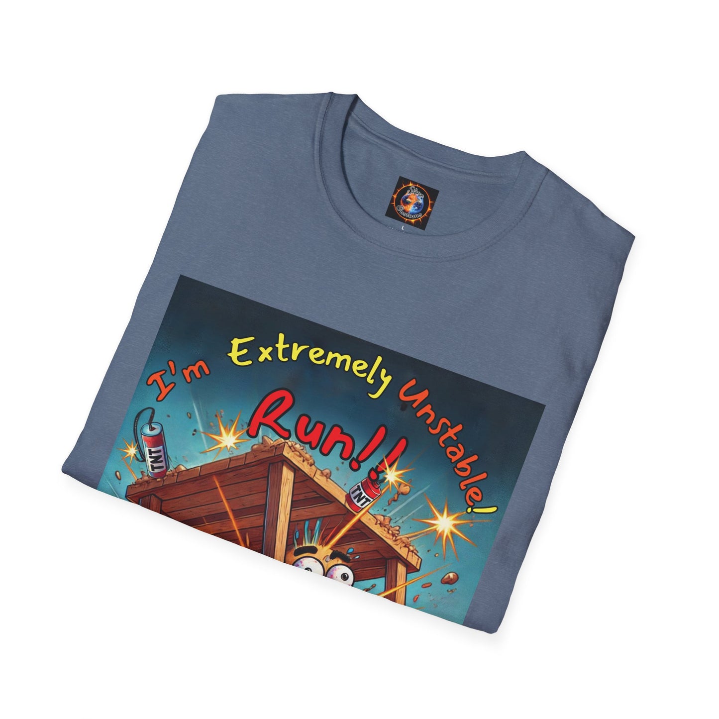 Unisex Softstyle T-Shirt - "I'm Extremely Unstable! Run!!"