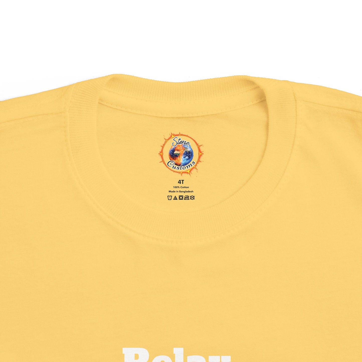 "Relax" Toddler's Fine Jersey Tee w/Logo on Back