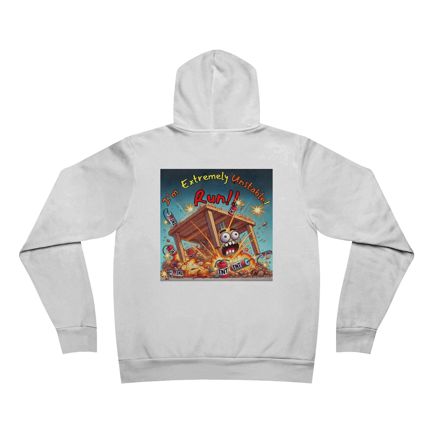 Unisex retro art Hoodie - “I'm Extremely Unstable r Run” on back