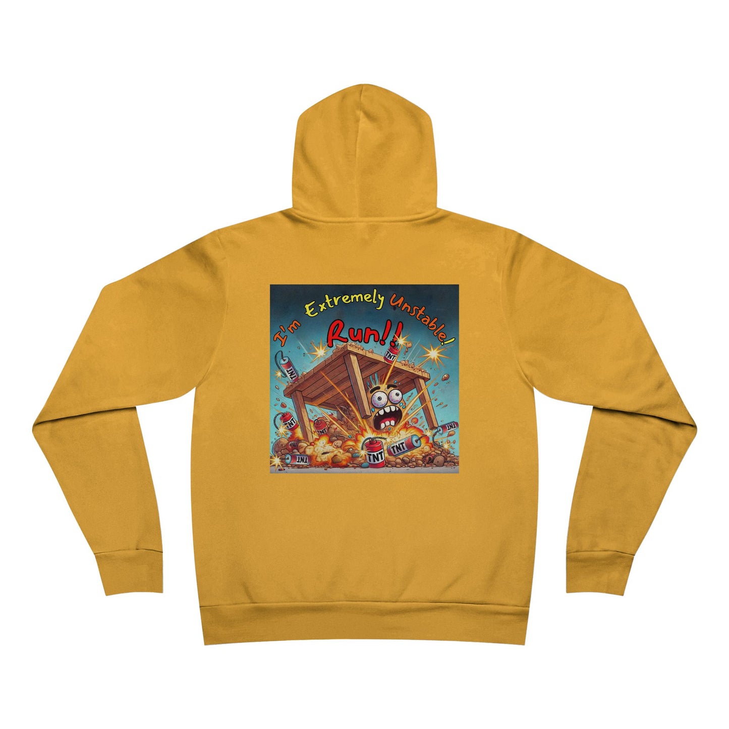 Unisex retro art Hoodie - “I'm Extremely Unstable r Run” on back