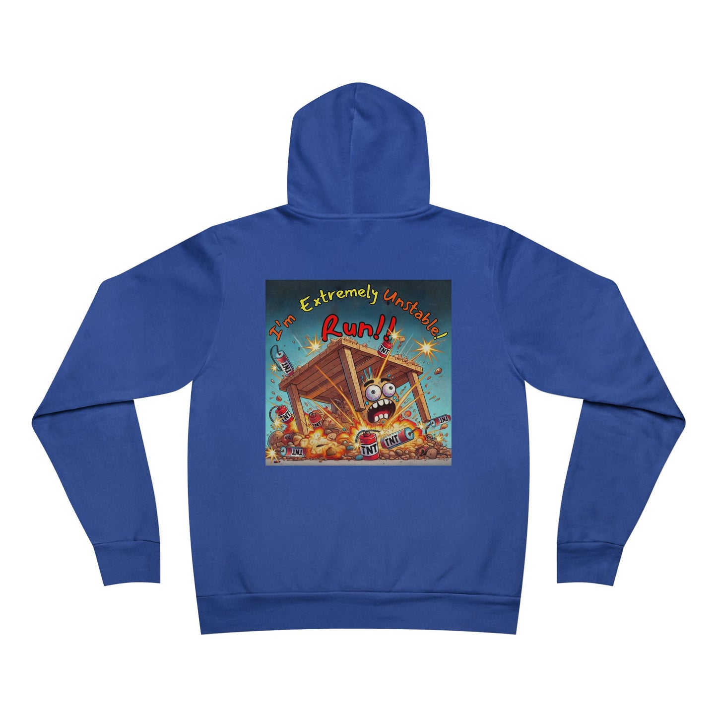 Unisex retro art Hoodie - “I'm Extremely Unstable r Run” on back