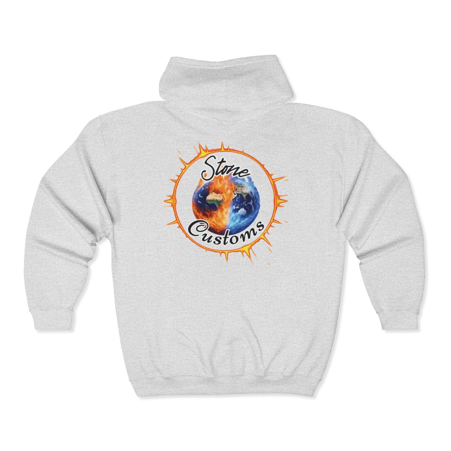 "Stone Customs" Logo on back - Unisex Heavy Blend™ Full Zip Hooded Sweatshirt