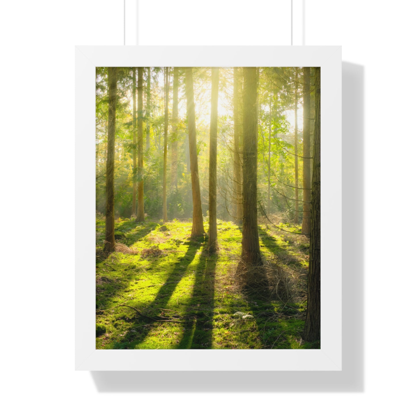 "Mossy Woodland" Framed Vertical Poster