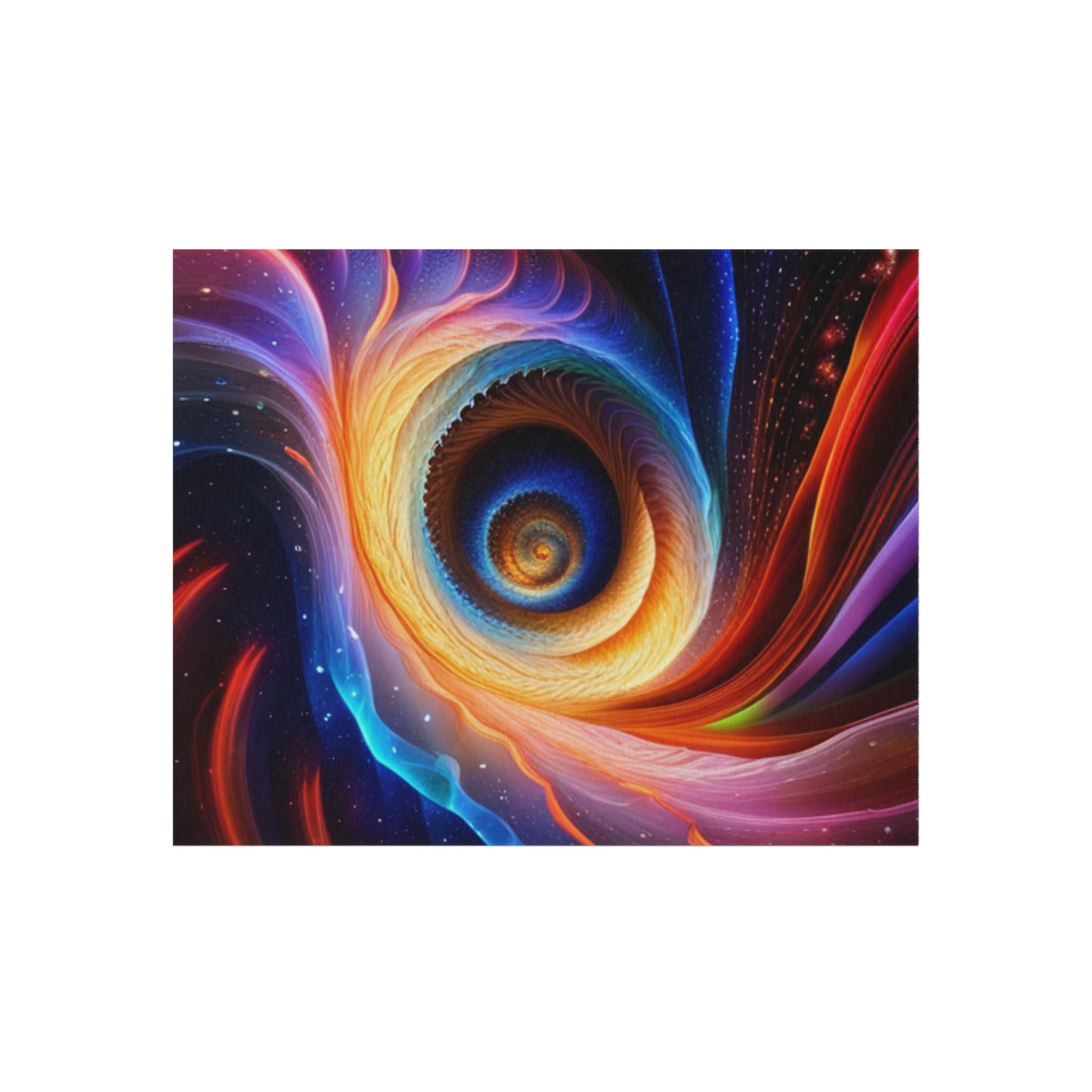 "Cosmic Spiral" Outdoor Rug