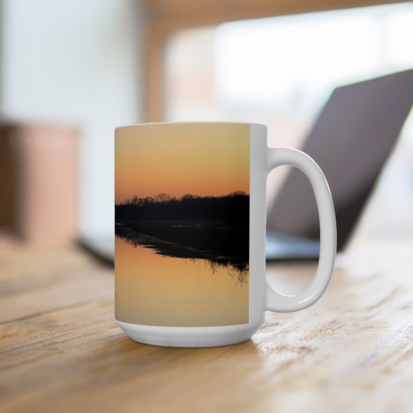 “Reflection At Sunset” Ceramic Mug, (11oz, 15oz)
