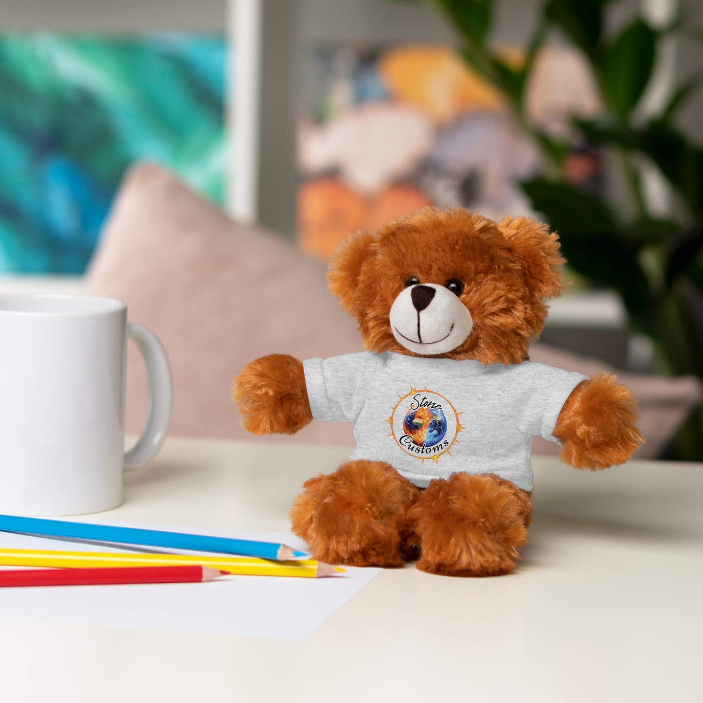 "Stone Customs" Stuffed Animals with Logo Tee