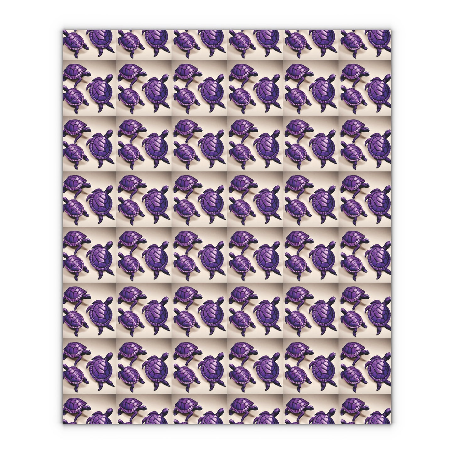 "Purple Turtle" Gift Wrapping Paper Sheets, 1pc