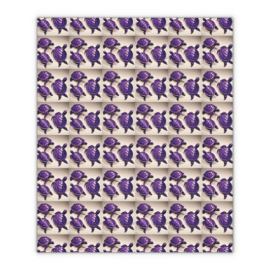 "Purple Turtle" Gift Wrapping Paper Sheets, 1pc