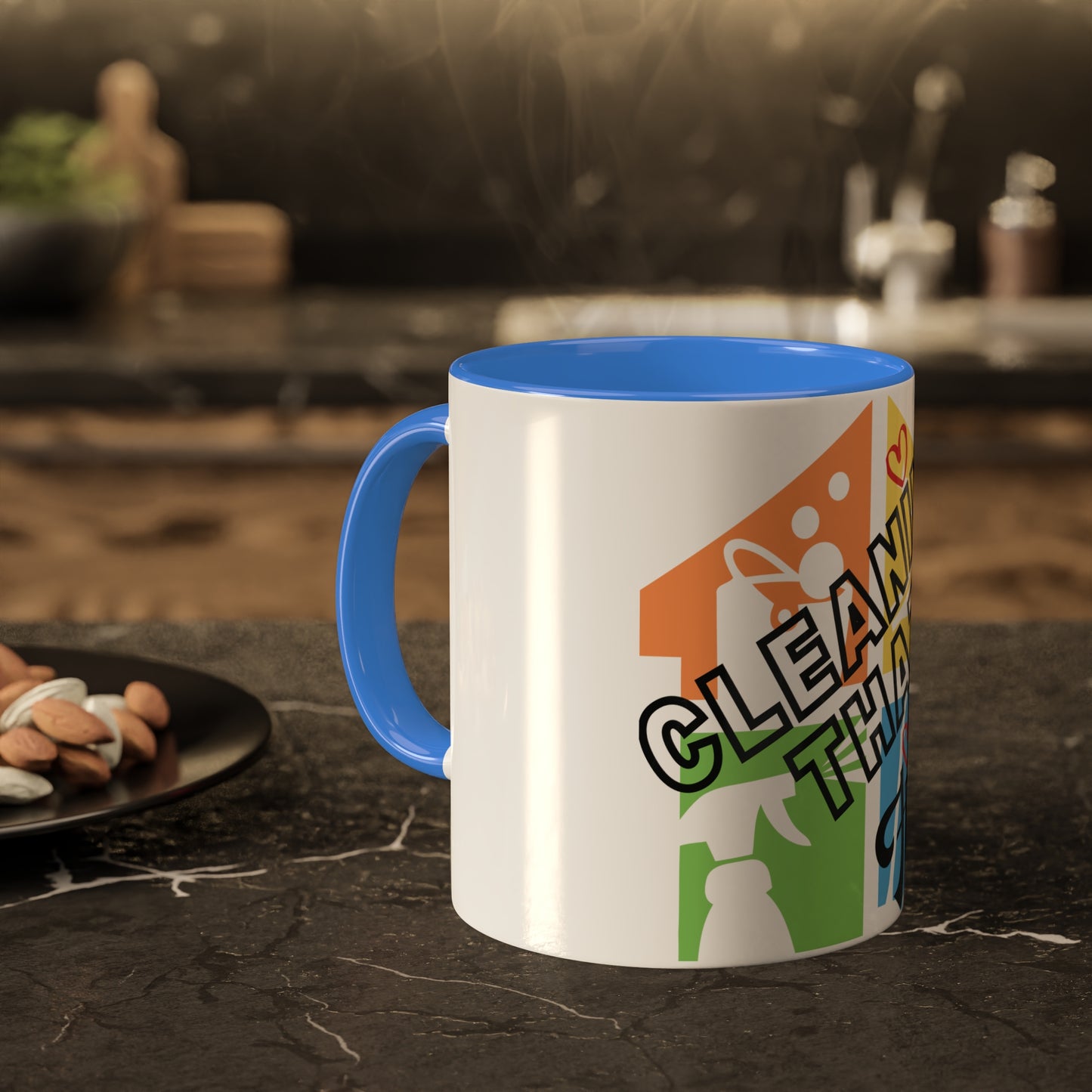 "Cleaning That Fitz" Logo Colorful Mugs, 11oz