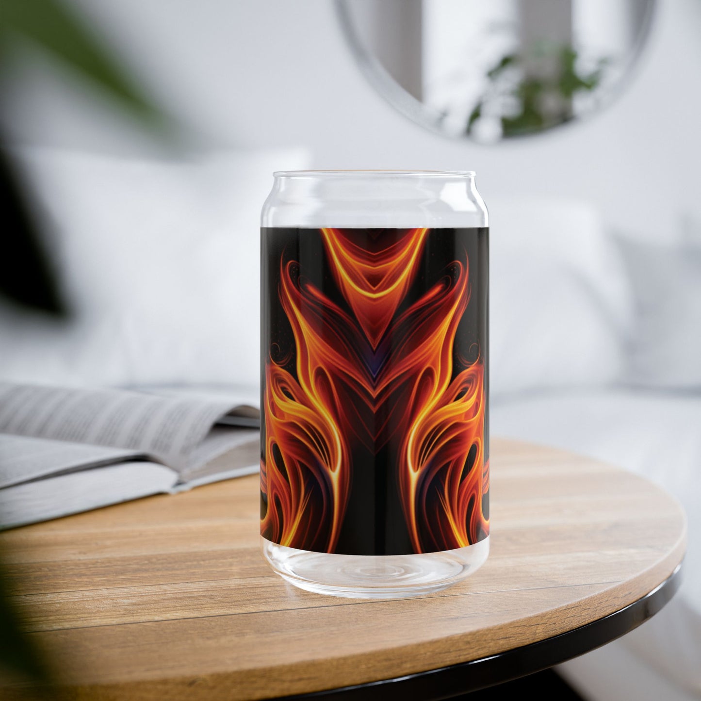 "Dancing Flames" Sipper Glass, 16oz