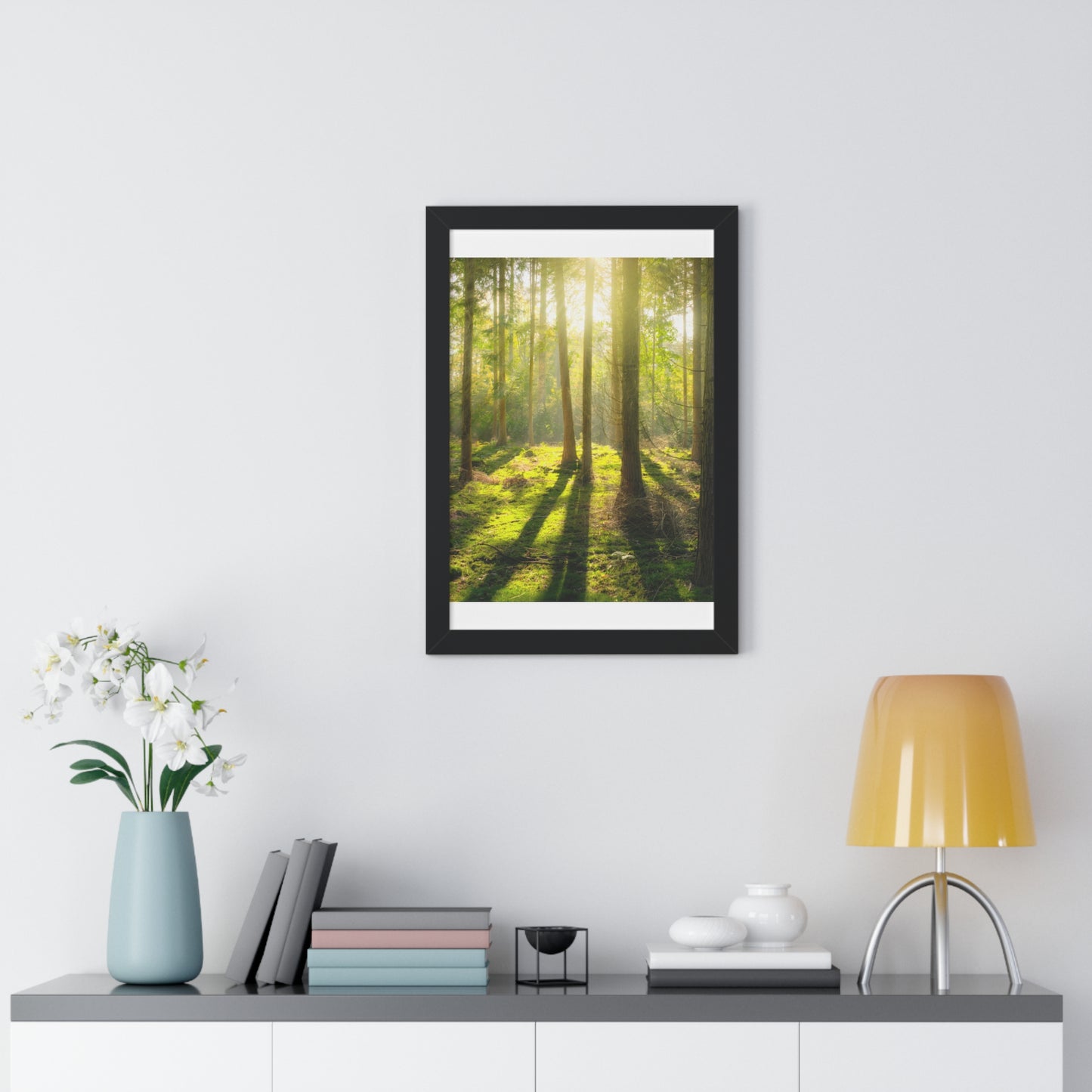 "Mossy Woodland" Framed Vertical Poster