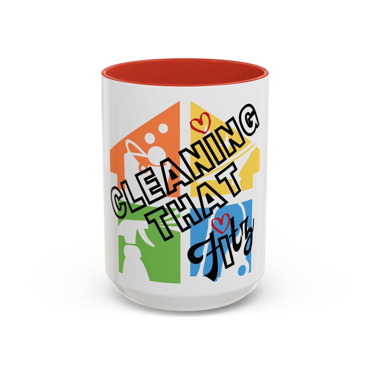 "Cleaning That Fitz" Logo Accent Coffee Mug (11, 15oz)