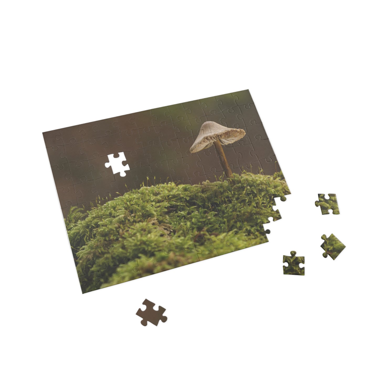 "Mushroom on Mossy Mound" Puzzle (96, 252, 500, 1000-Piece)