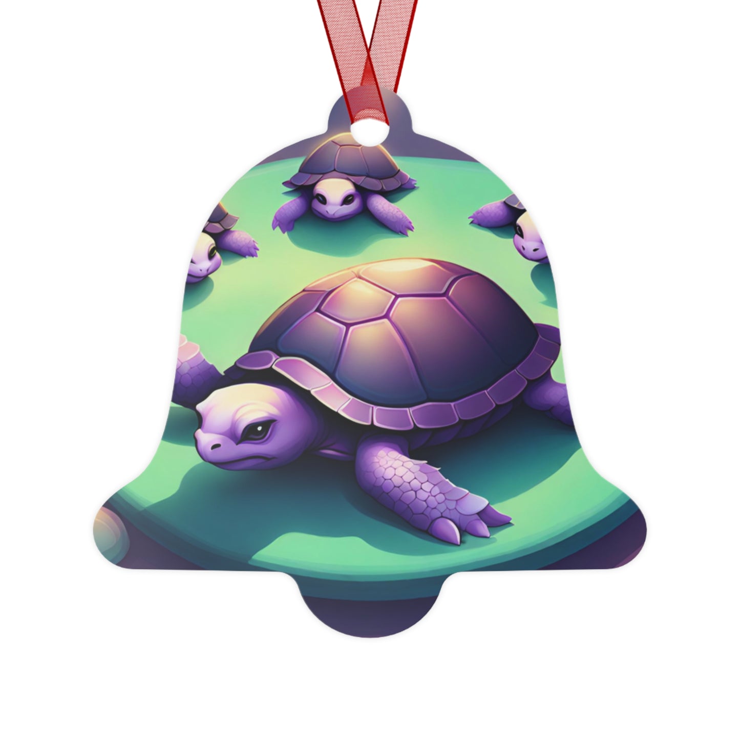 "Purple Turtles" Metal Ornaments