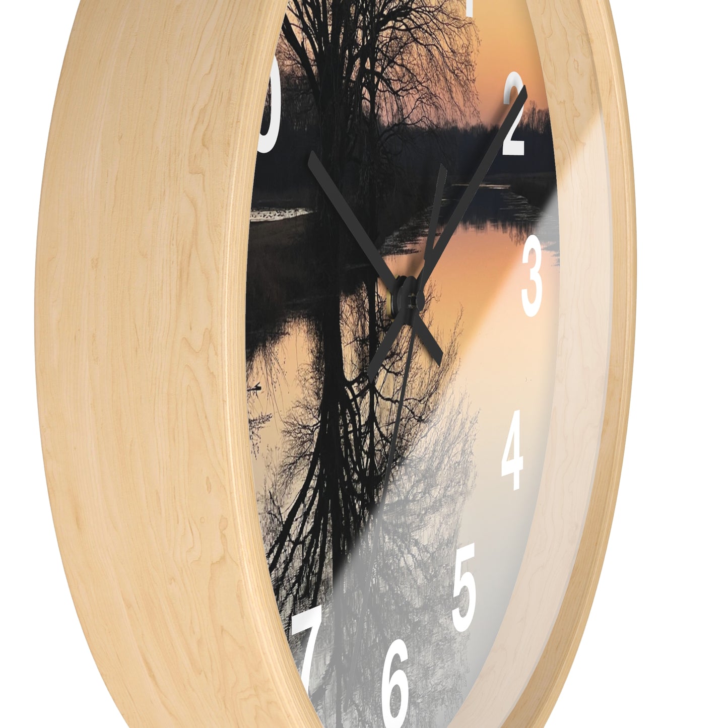 “Reflection At Sunset” Numbered Wall Clock