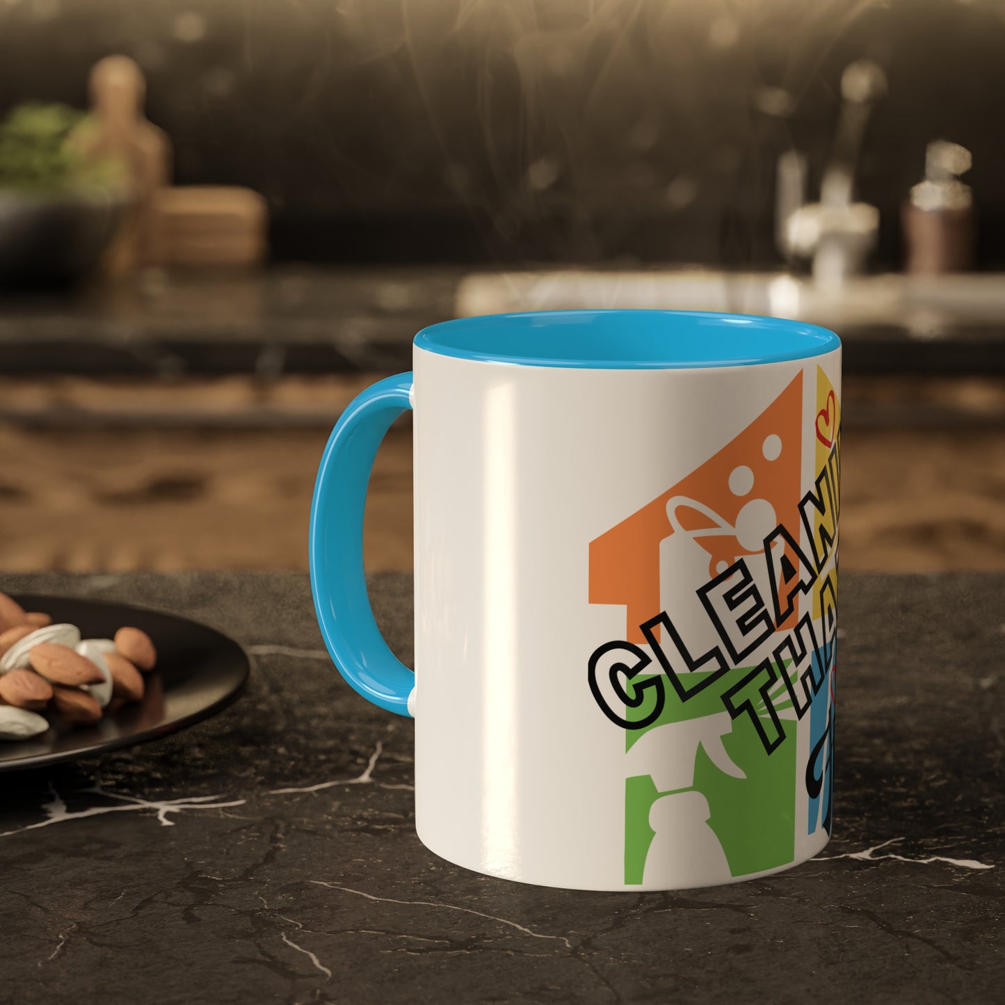 "Cleaning That Fitz" Logo Colorful Mugs, 11oz