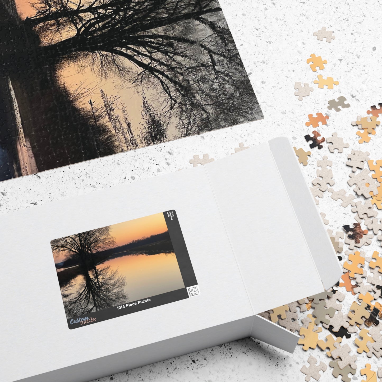 Horizontal “Reflection At Sunset” Puzzle (110, 252, 520, 1014-piece)