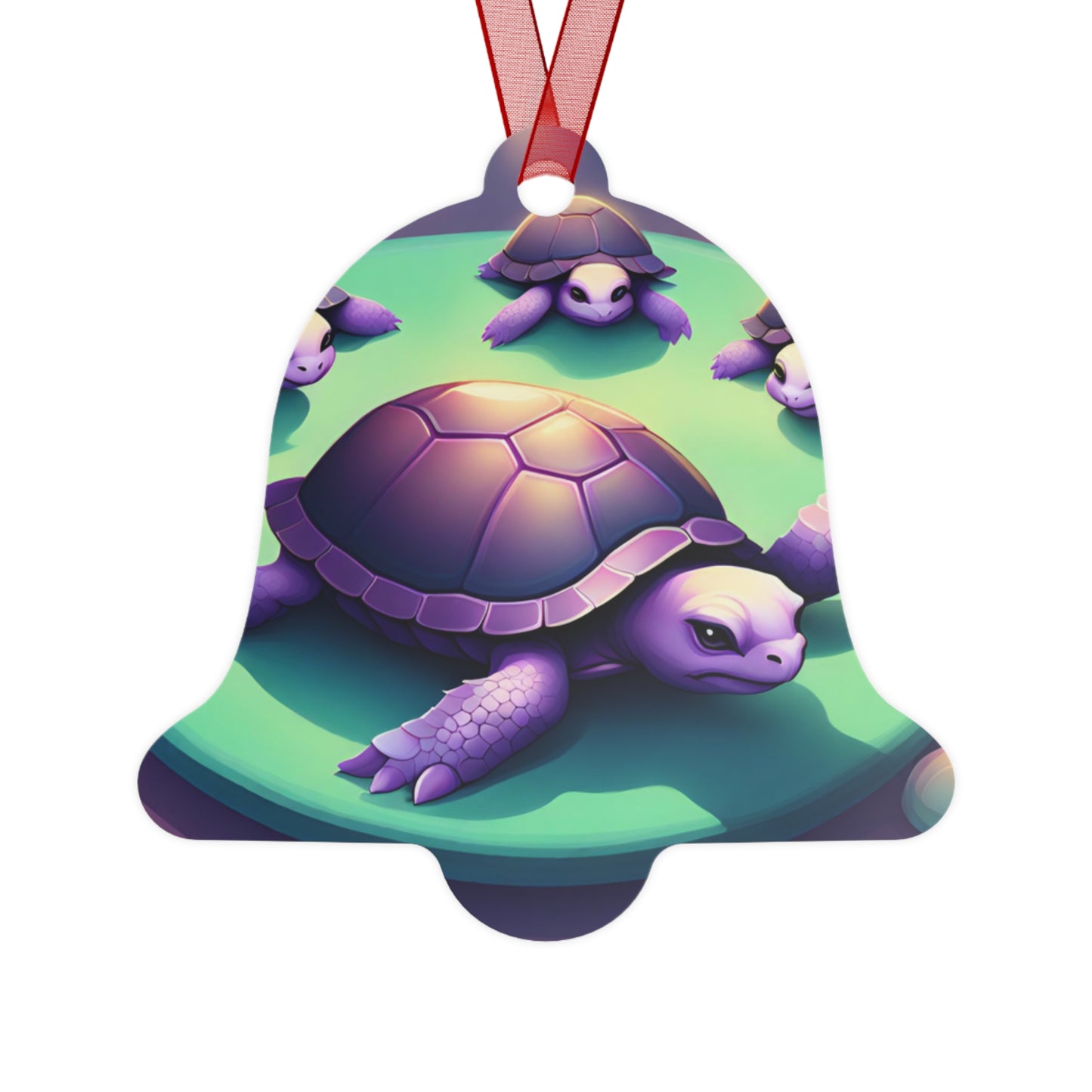 "Purple Turtles" Metal Ornaments