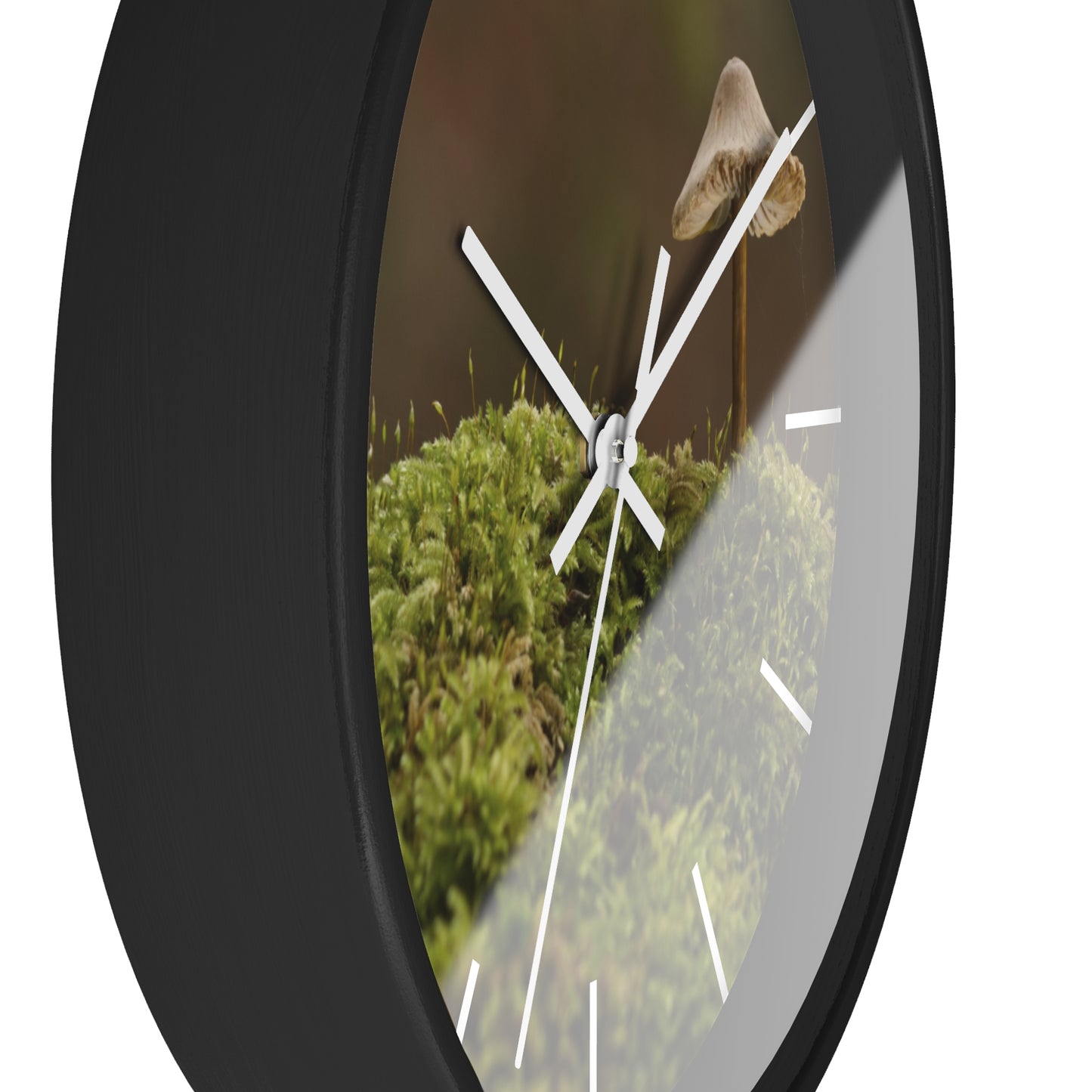 "Mushroom on Mossy Mound" Wall Clock