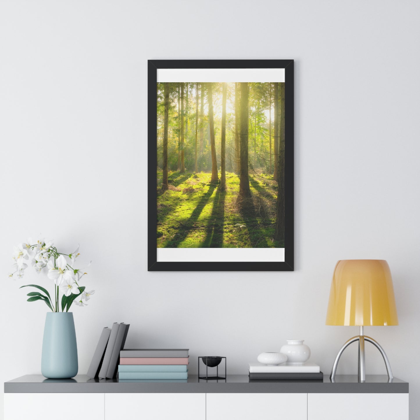 "Mossy Woodland" Framed Vertical Poster