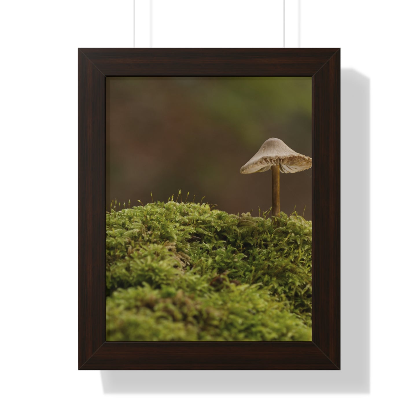 "Mushroom on Mossy Mound" Framed Vertical Poster