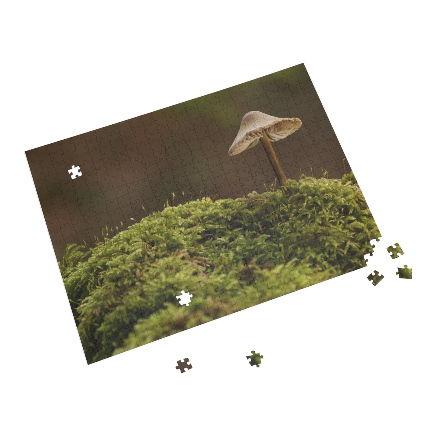 "Mushroom on Mossy Mound" Puzzle (96, 252, 500, 1000-Piece)