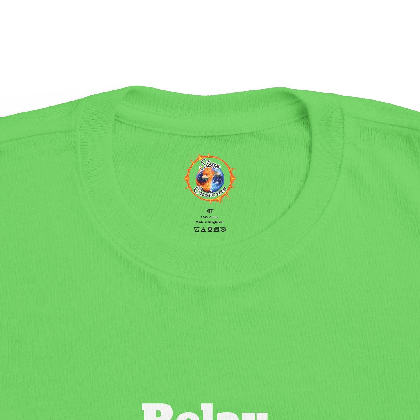 "Relax" Toddler's Fine Jersey Tee w/Logo on Back