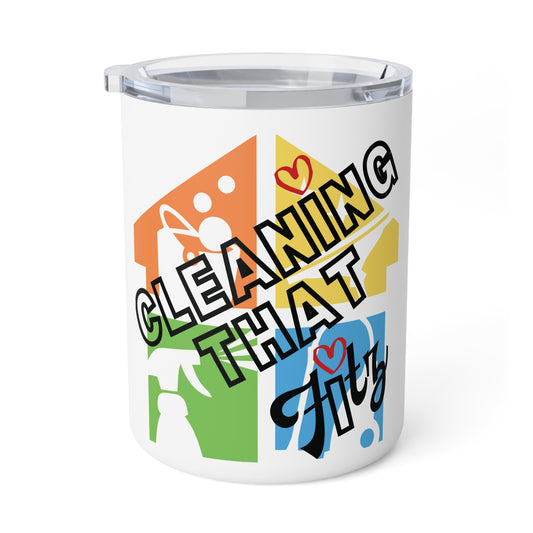 "Cleaning That Fitz" Logo Insulated Coffee Mug, 10oz