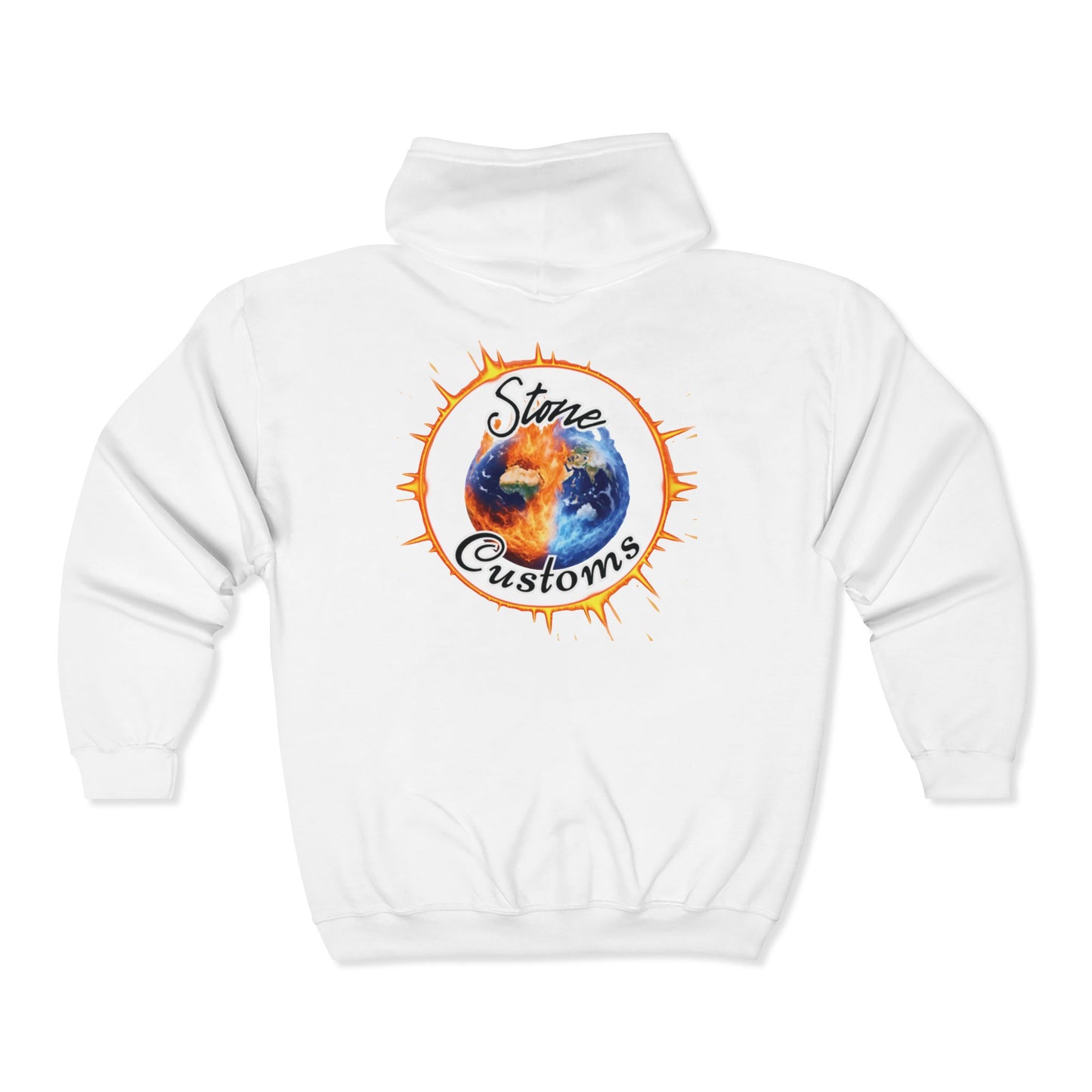 "Stone Customs" Logo on back - Unisex Heavy Blend™ Full Zip Hooded Sweatshirt