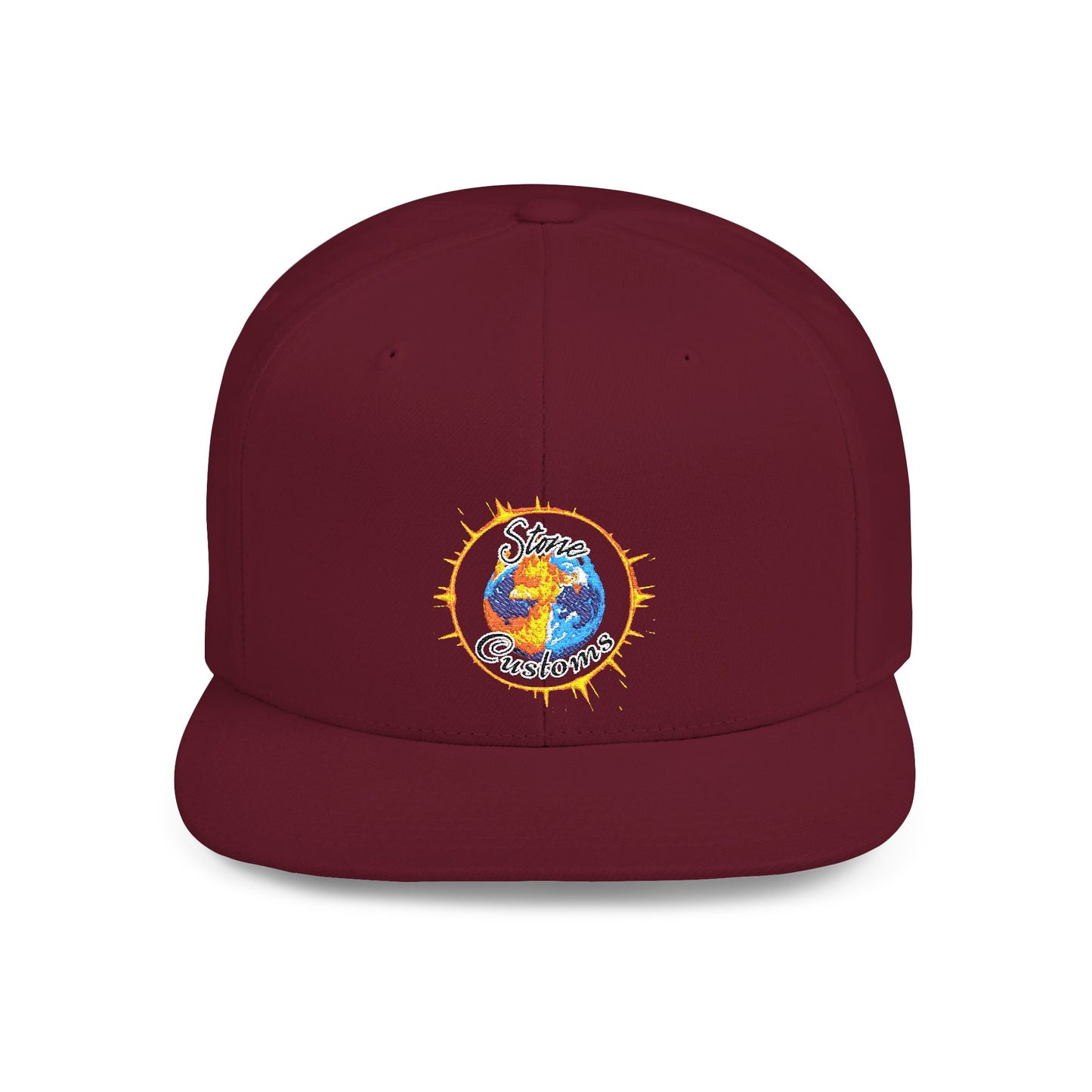 "Stone Customs" Logo Flat Bill Snapback