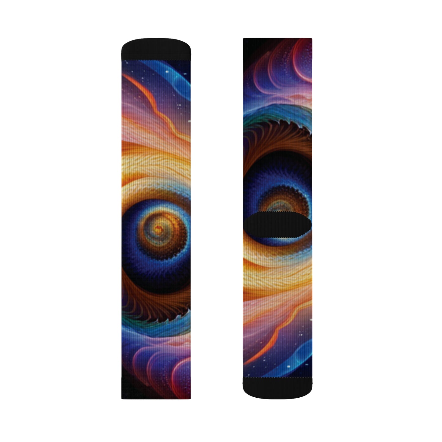 "Cosmic Spiral" Sublimation Socks