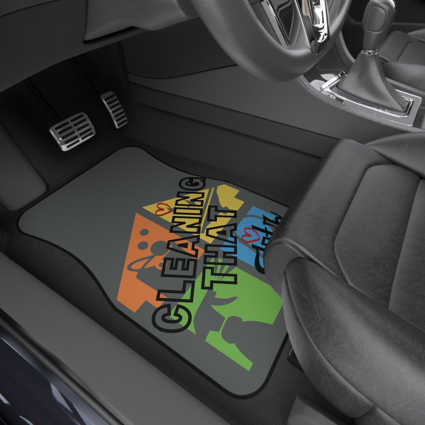 "Cleaning That Fitz" Logo Car Mats (2x Front)