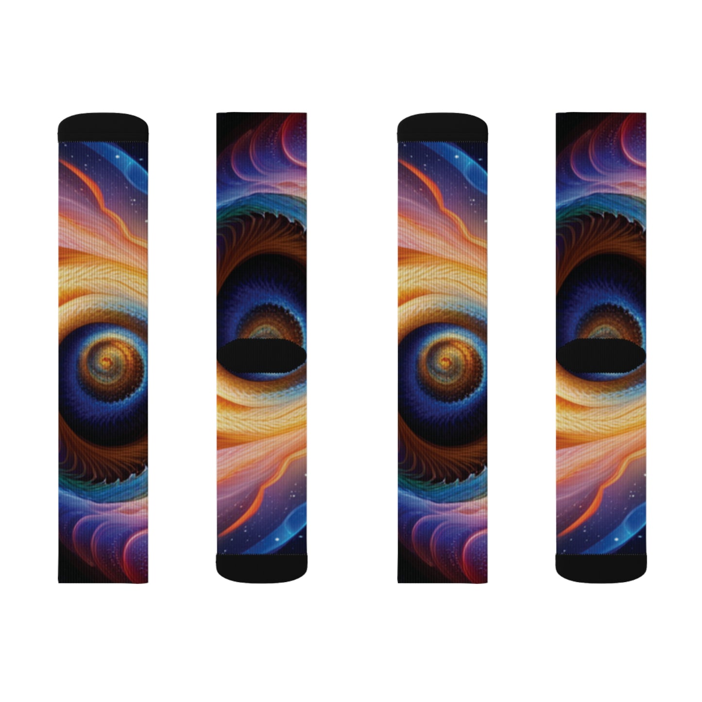 "Cosmic Spiral" Sublimation Socks