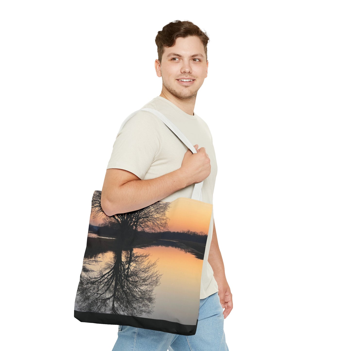 “Reflection At Sunset” Tote Bag (AOP)