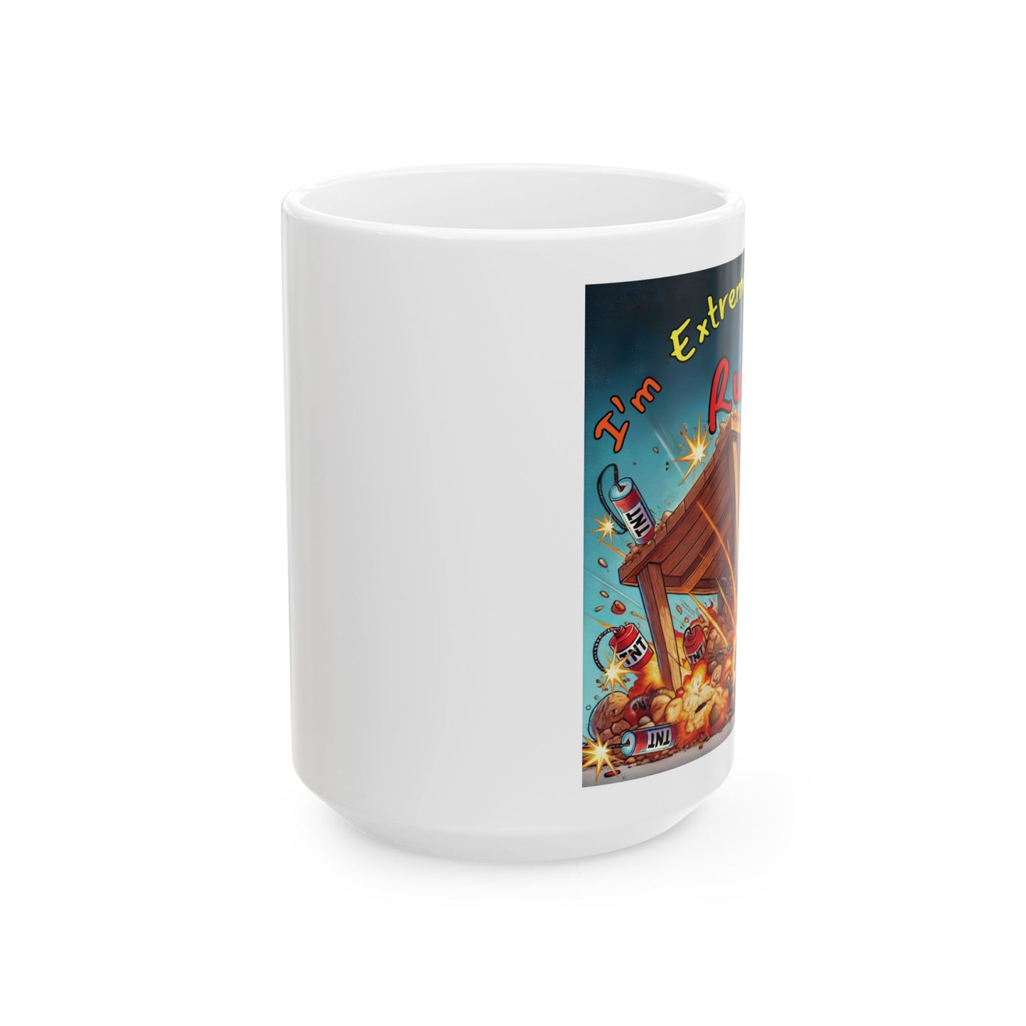 Left Side Design Mug - “I'm Extremely Unstable, Run!” Ceramic Mug (11oz, 15oz)